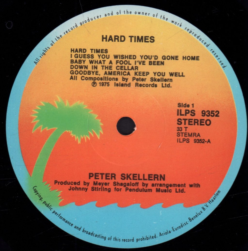 Peter Skellern - Hard Times - Lp