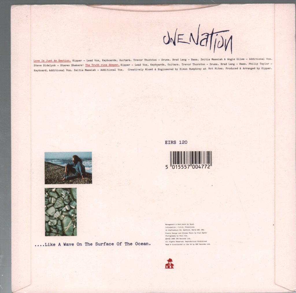 One Nation - Love Is Just An Emotion - 7 Inch