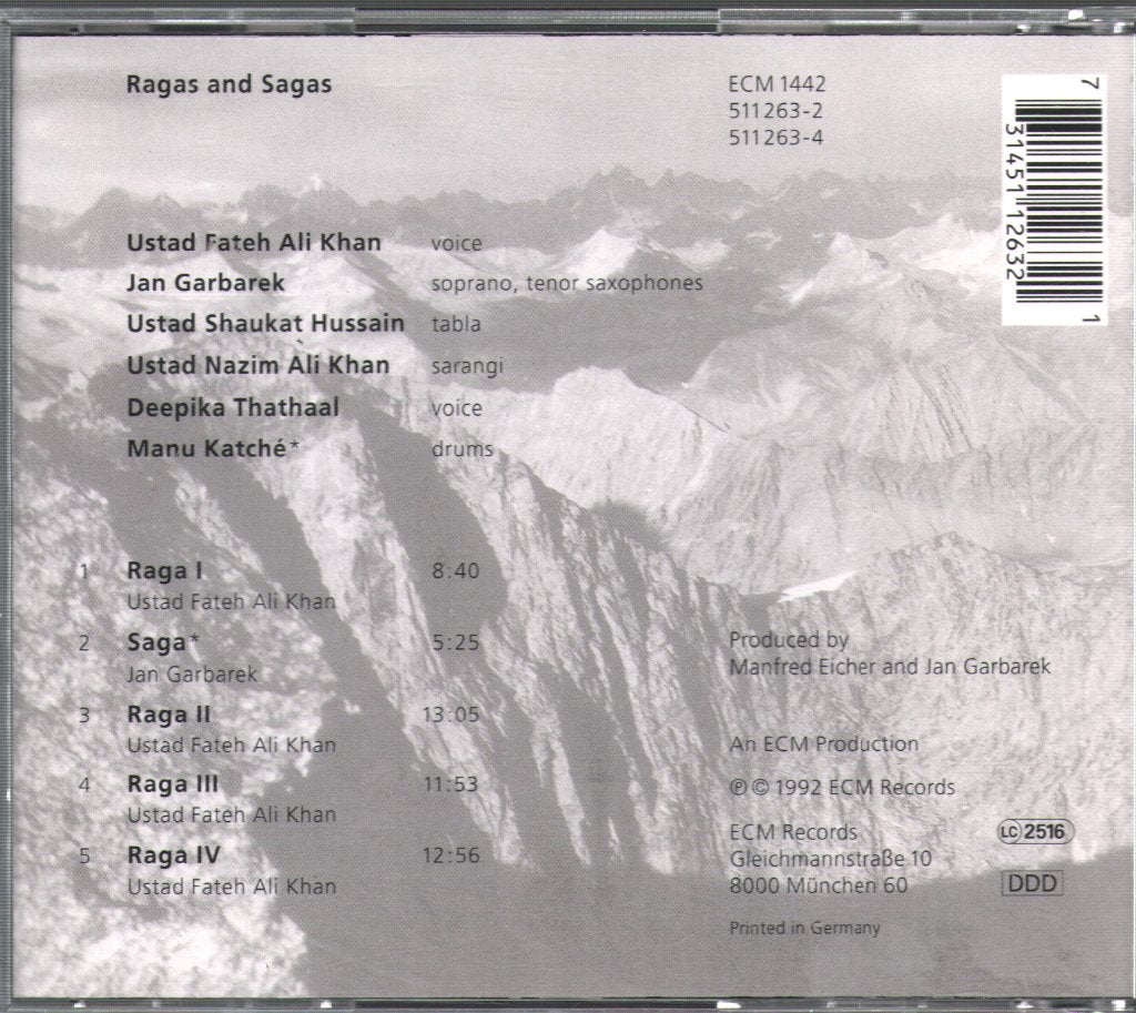 Jan Garbarek / Ustad Fateh Ali Khan - Ragas And Sagas - Cd