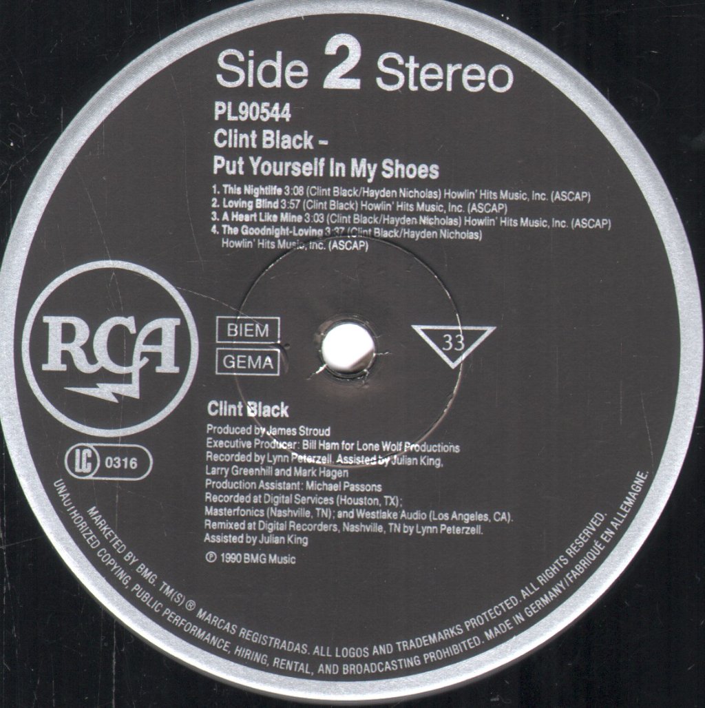 Clint Black - Put Yourself In My Shoes - Lp