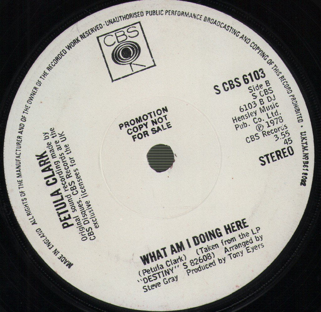 Petula Clark - I'm Not In Love - 7 Inch