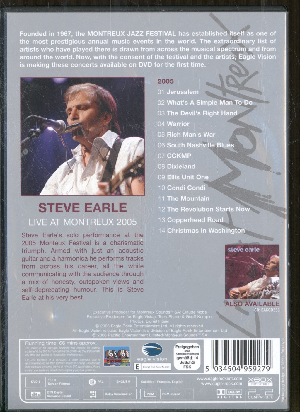 Steve Earle - Live At Montreux 2005 - Dvd