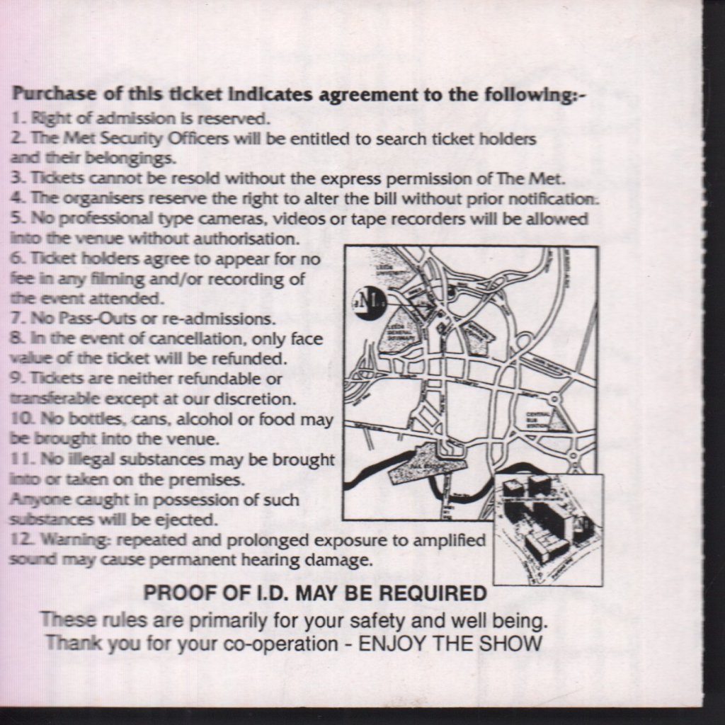 marillion / white buffalo - leeds met university 9/10/2001 - Ticket