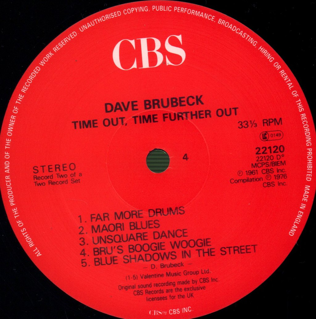 Dave Brubeck Quartet - Time Out / Time Further Out - Double Lp