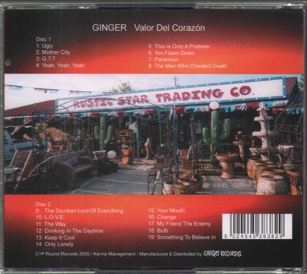 Ginger (Ex Wildhearts) - Valor Del Corazón - Double Cd