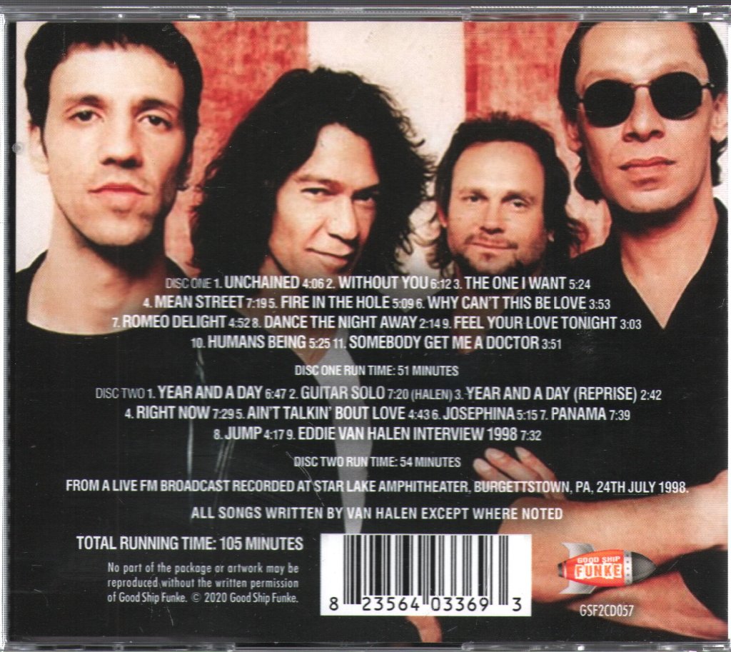 Van Halen - Pittsburgh 1998 - The Lost Live Album - Double Cd