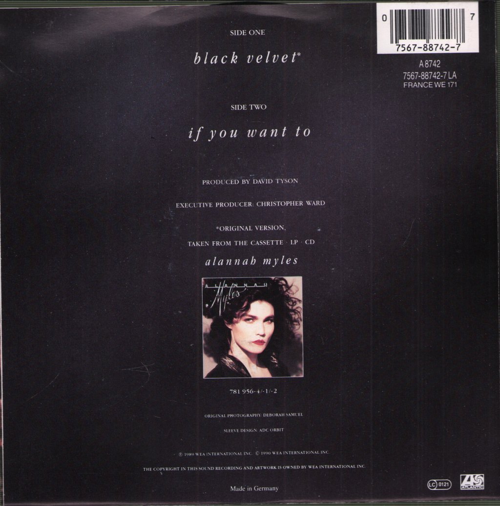 Alannah Myles - Black Velvet - 7 Inch