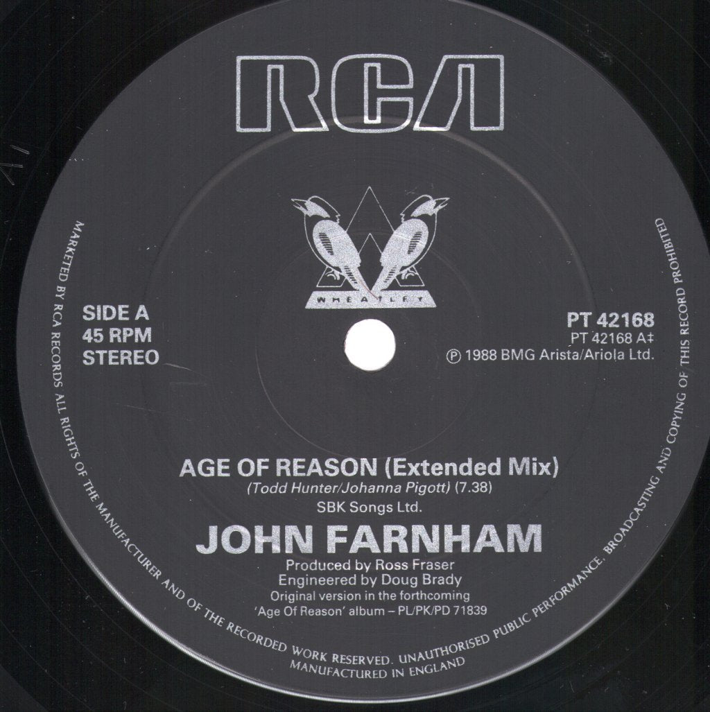 John Farnham - Age Of Reason - 12 Inch