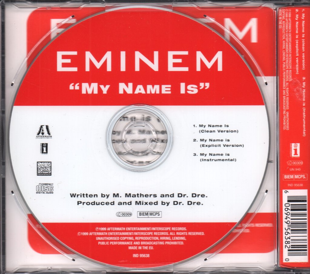 Eminem - My Name Is - Cd