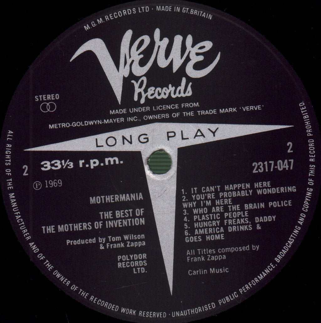 Mothers Of Invention - Mothermania - The Best Of The Mothers - Lp