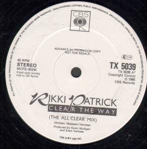 Rikki Patrick - Clear The Way - 12 Inch
