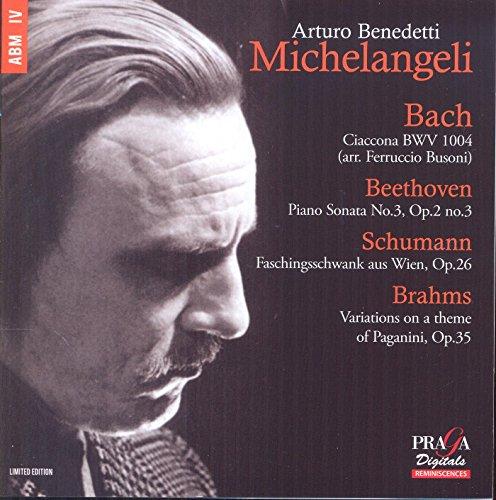 Arturo Benedetti Michelangeli - Arturo Benedetti Michelangeli - Bach, Schumann, Brahms - Cd