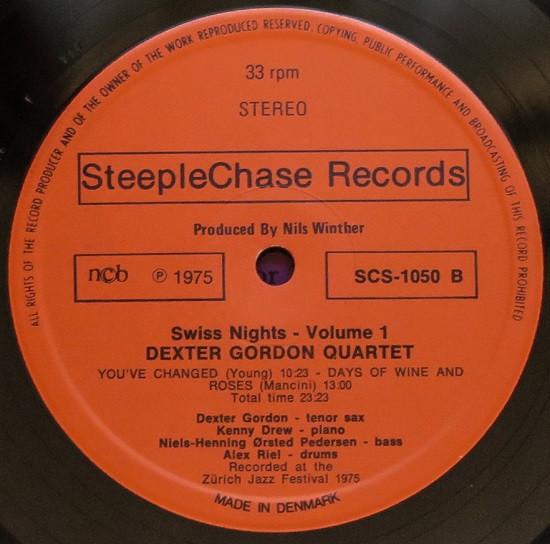 Dexter Gordon Quartet - Swiss Nights Vol. 1 - Lp