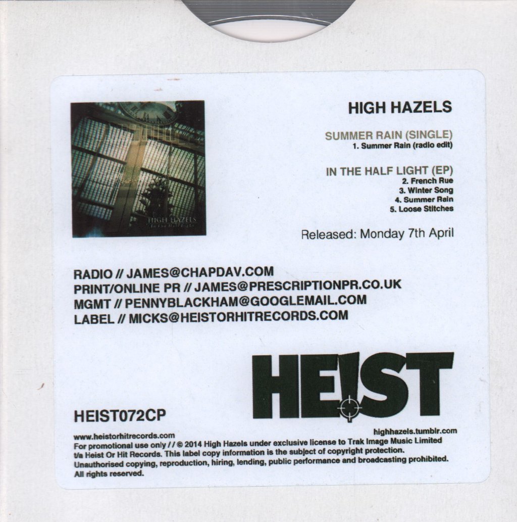 High Hazels - Summer Rain - Cdr