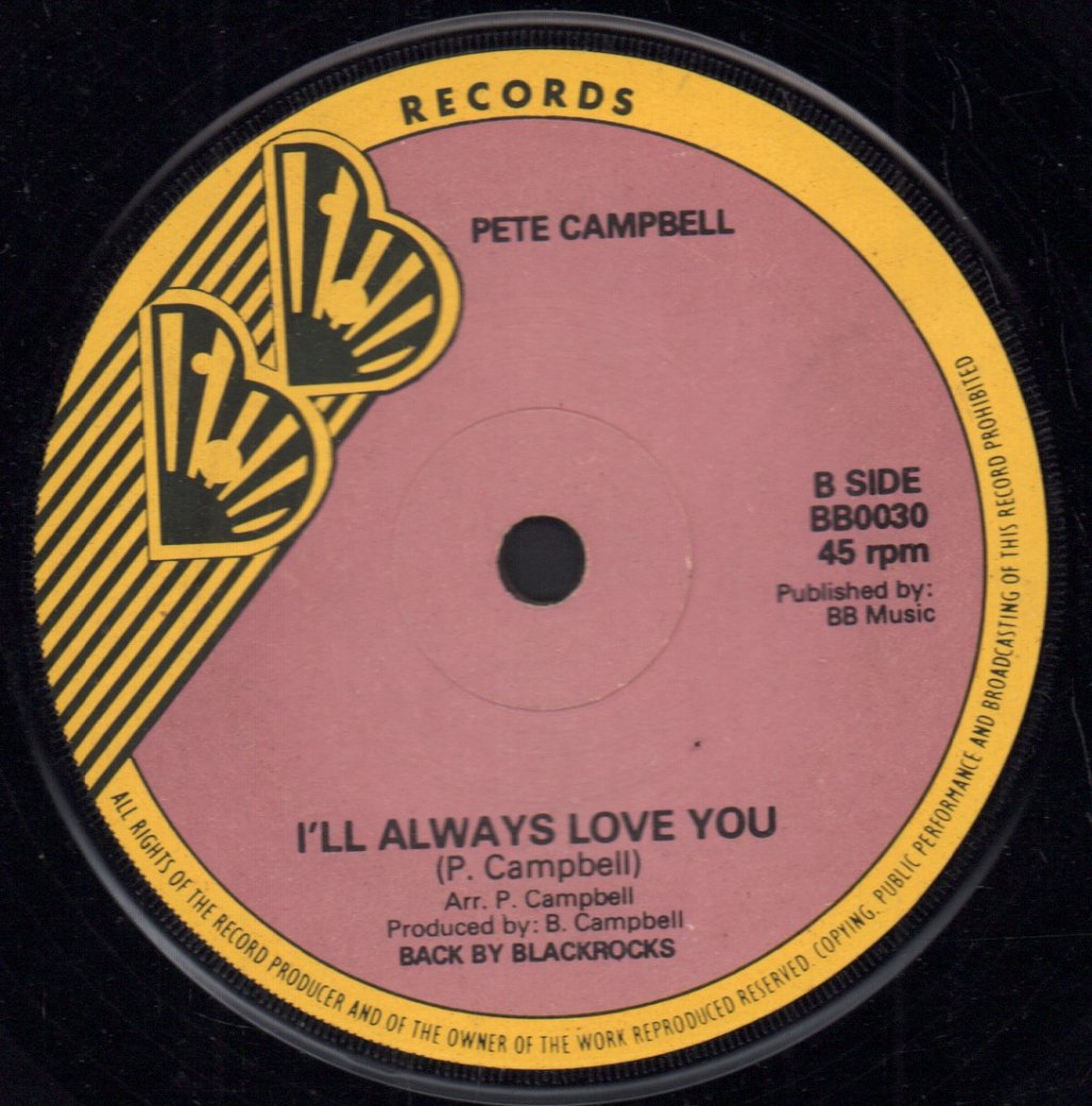 Pete Campbell Back By Blackrocks - Without You - 7 Inch