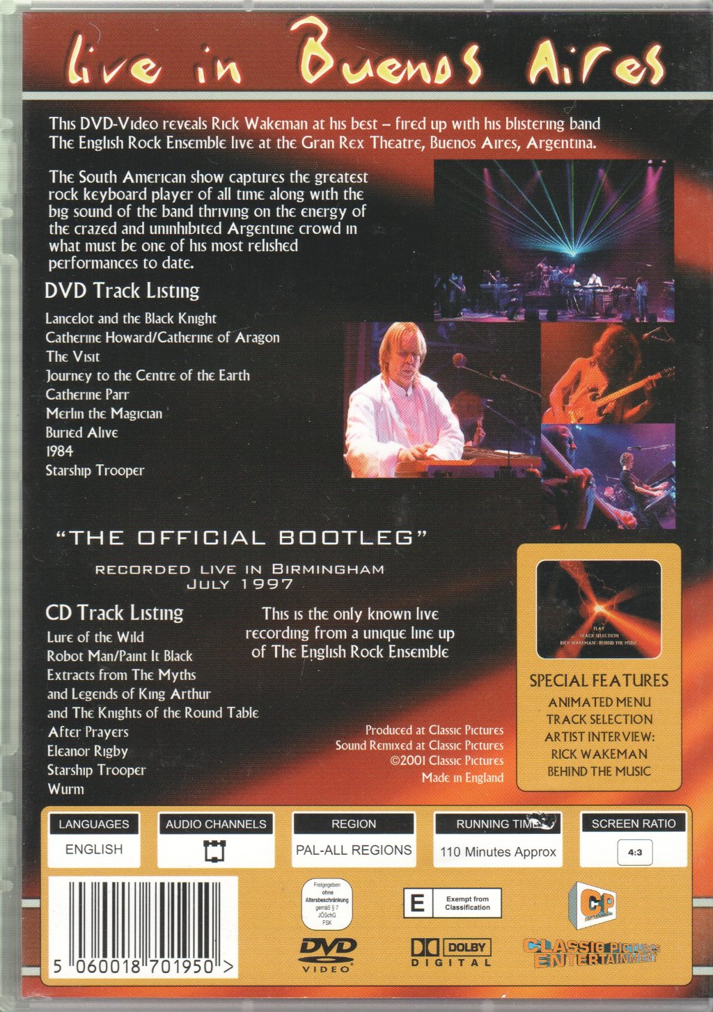 Rick Wakeman, English Rock Ensemble - Live From Buenos Aires (Collectors Edition) - Dvd