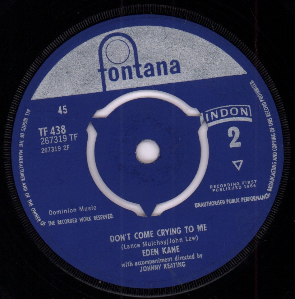 Eden Kane - Boys Cry - 7 Inch