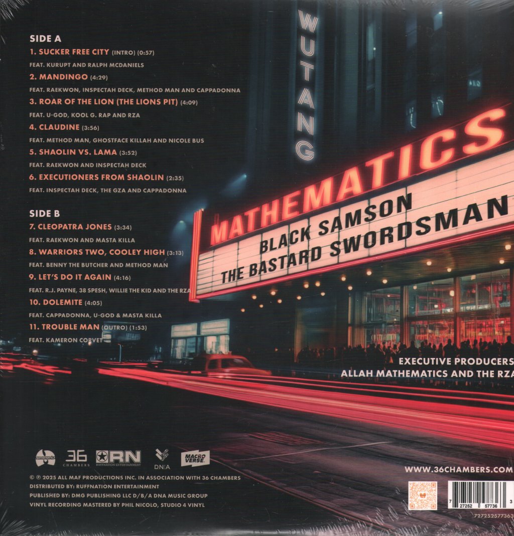 Wu-Tang Clan and Mathematics - Black Samson, The Bastard Swordsman: Wu-Tang, The Saga Continues Collection - Lp