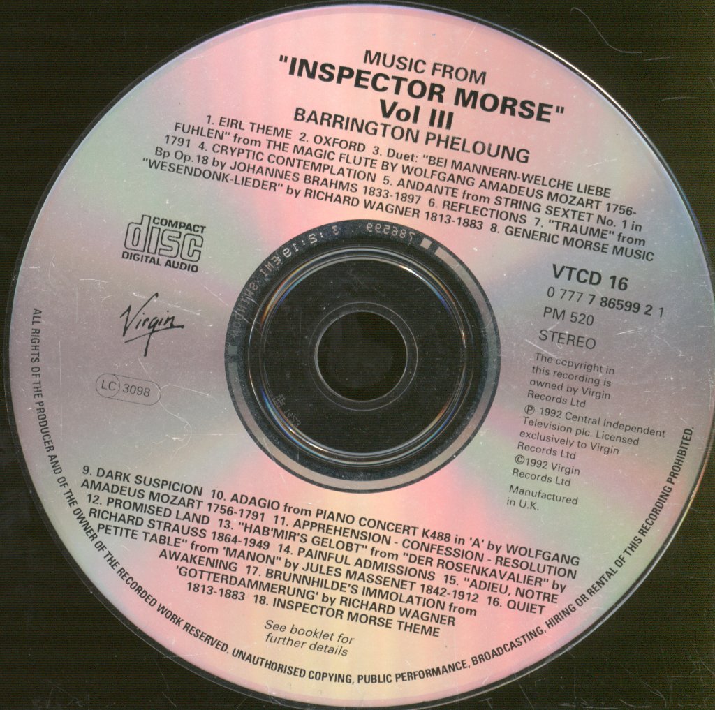 Barrington Pheloung - Inspector Morse Volume 3 - Cd