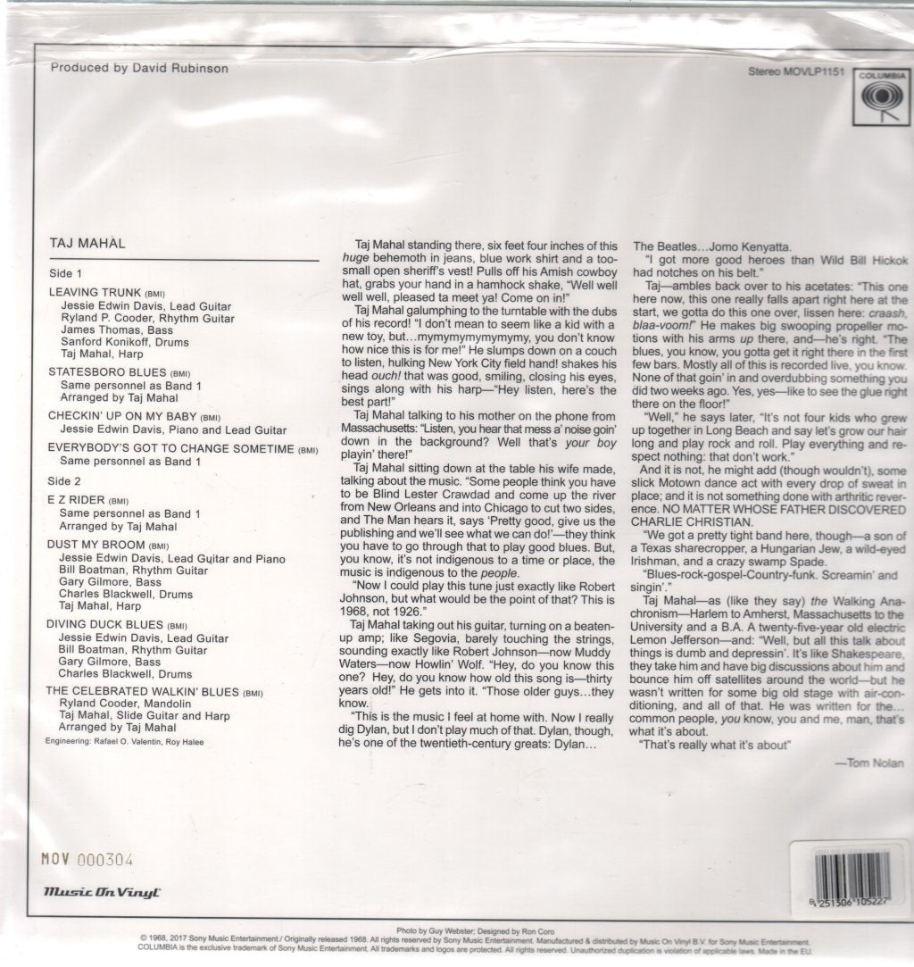 Taj Mahal - Taj Mahal - Lp