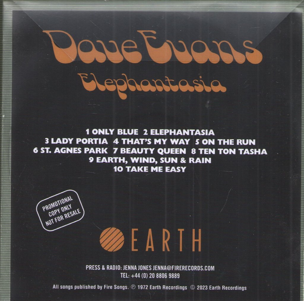 Dave Evans - Elephantasia - Cd