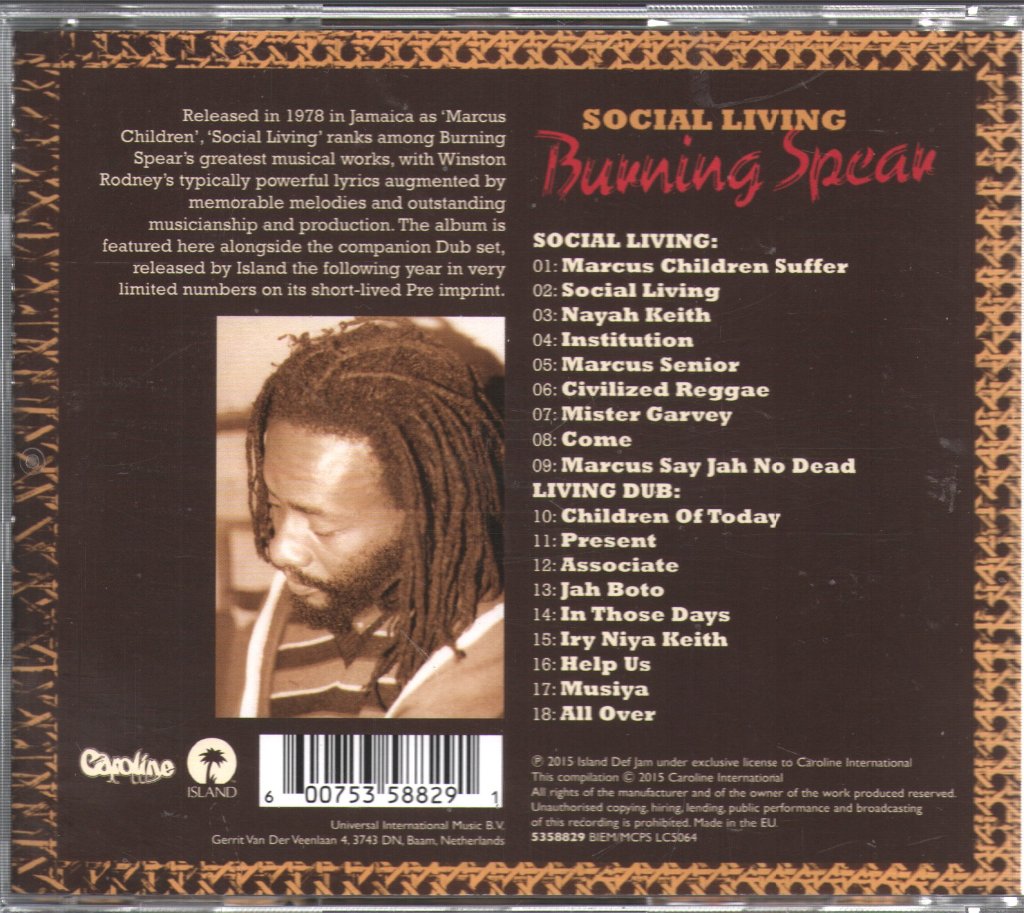 Burning Spear - Social Living / Living Dub - Cd