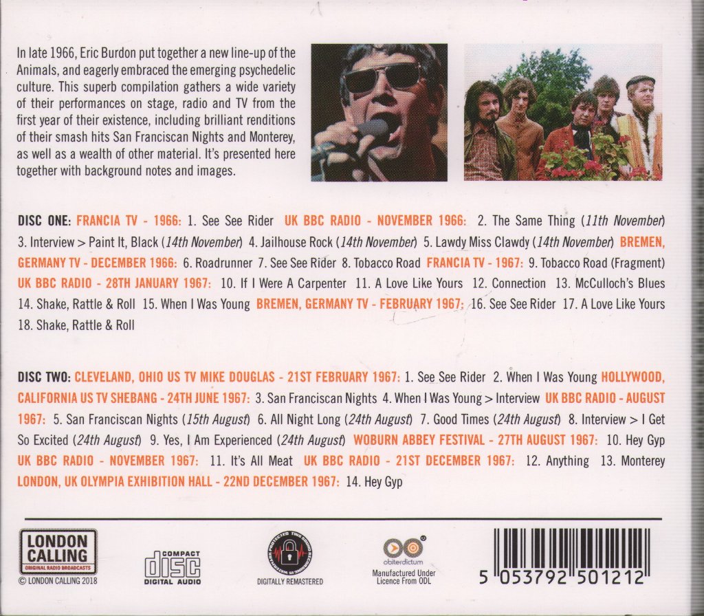 Animals - Live In The Sixties - Double Cd