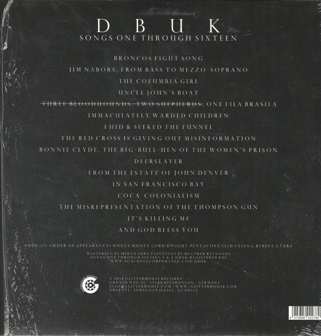 D B U K - Songs One Through Sixteen - Double Lp