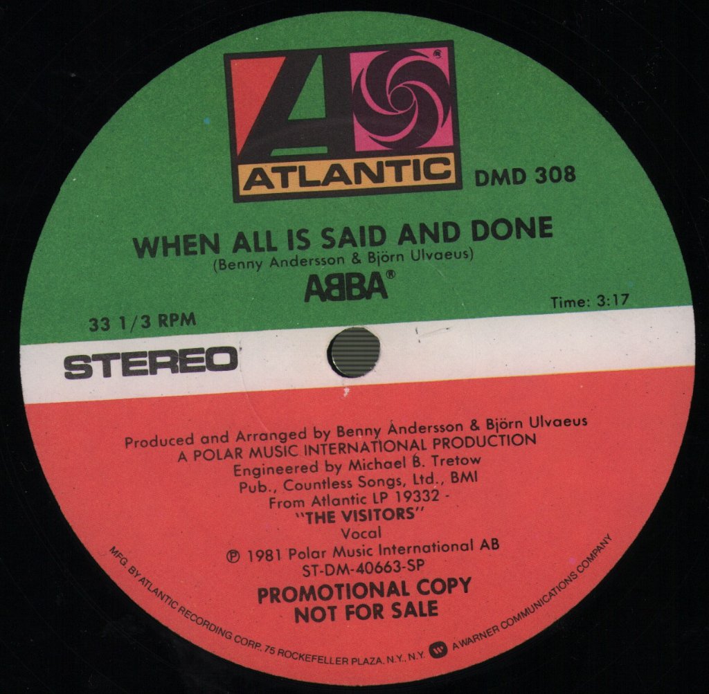 ABBA - Visitors / When All Is Said And Done - 12 Inch