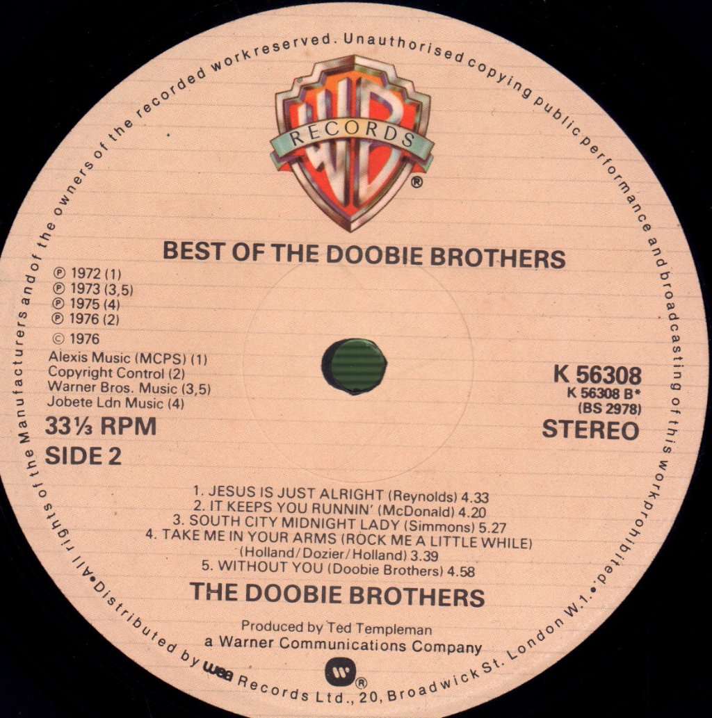 Doobie Brothers - Best Of The Doobies - Lp