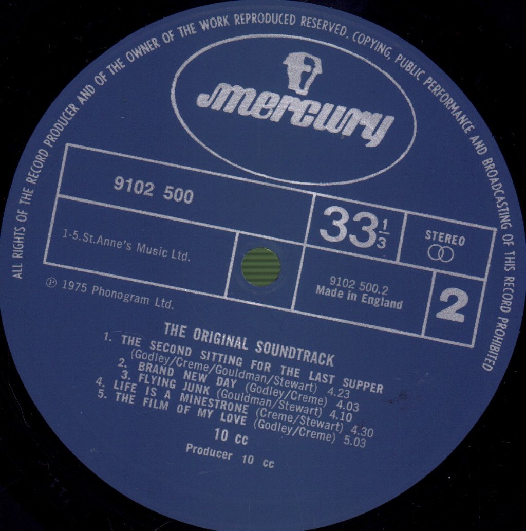 10cc - Original Soundtrack - Lp