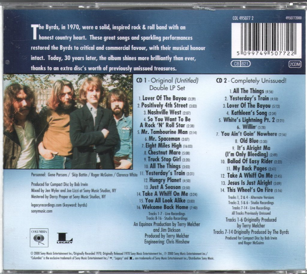 Byrds - (Untitled) / (Unissued) - Double Cd