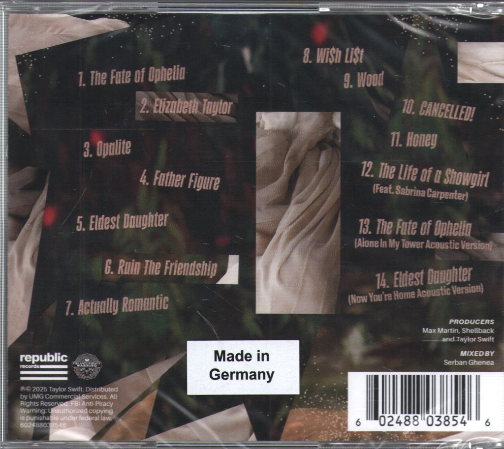 Taylor Swift - Life Of A Showgirl - Cd