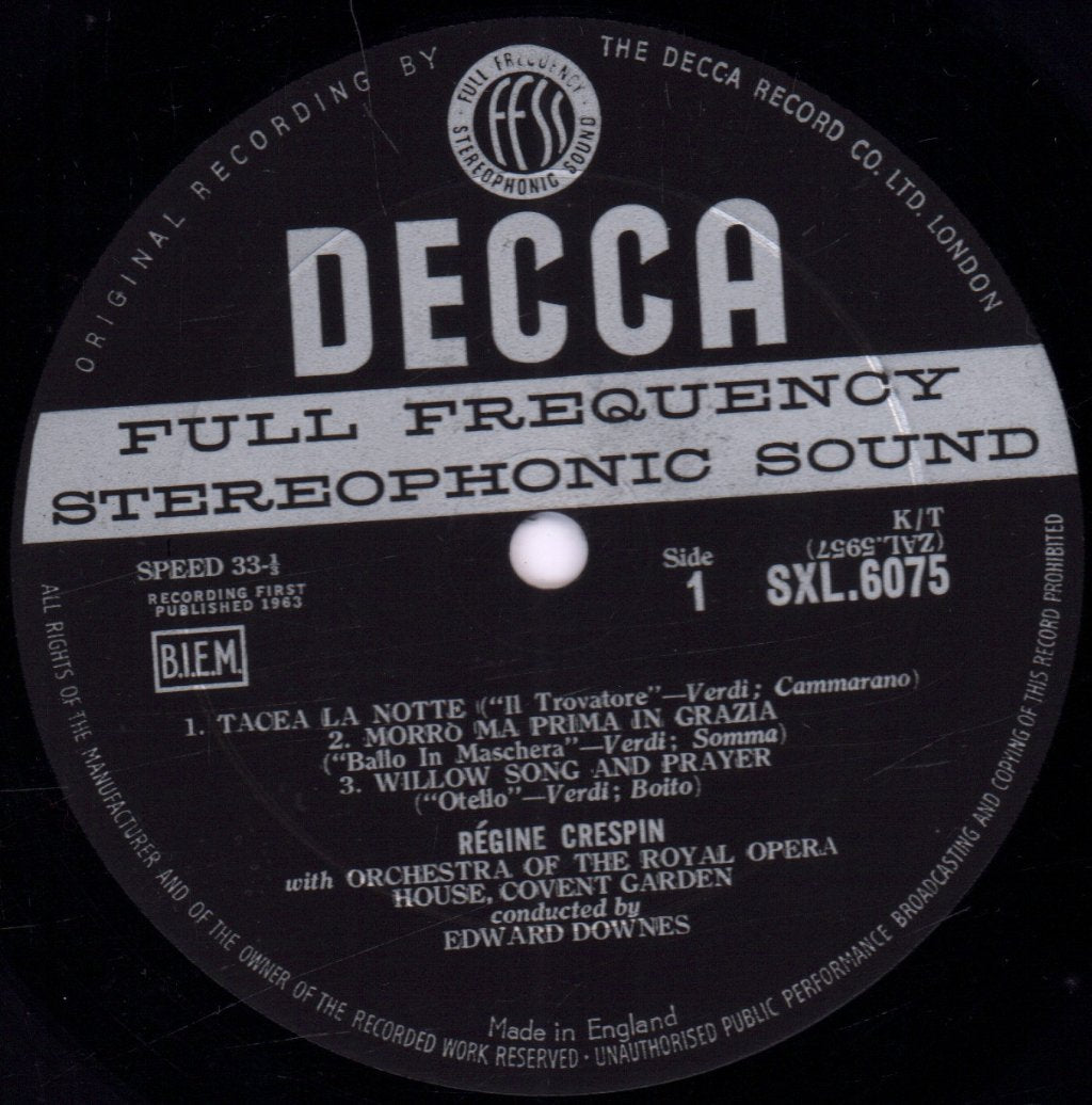 Regine Crespin - Italian Operatic Arias - Lp
