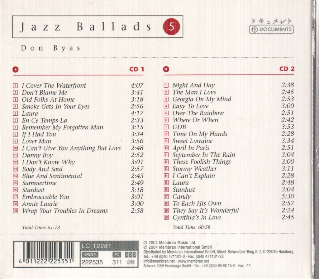 Don Byas - Jazz Ballads 5 - Cd Set
