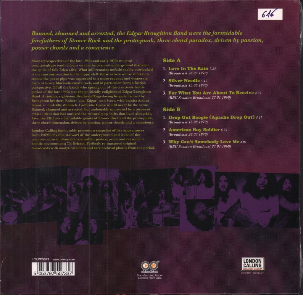 Edgar Broughton Band - Live Revolt ! - 10 Inch