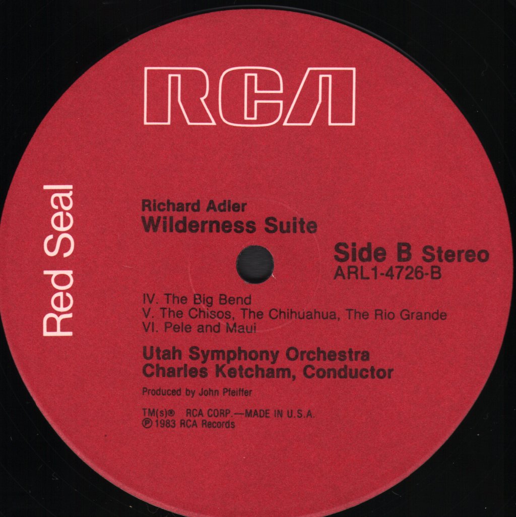 Utah Symphony Orchestra / Charles Ketcham - Richard Adler - Wilderness Suite - Lp