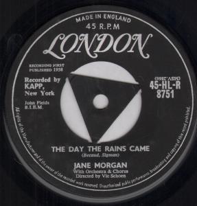 Jane Morgan - Day The Rains Came - 7 Inch