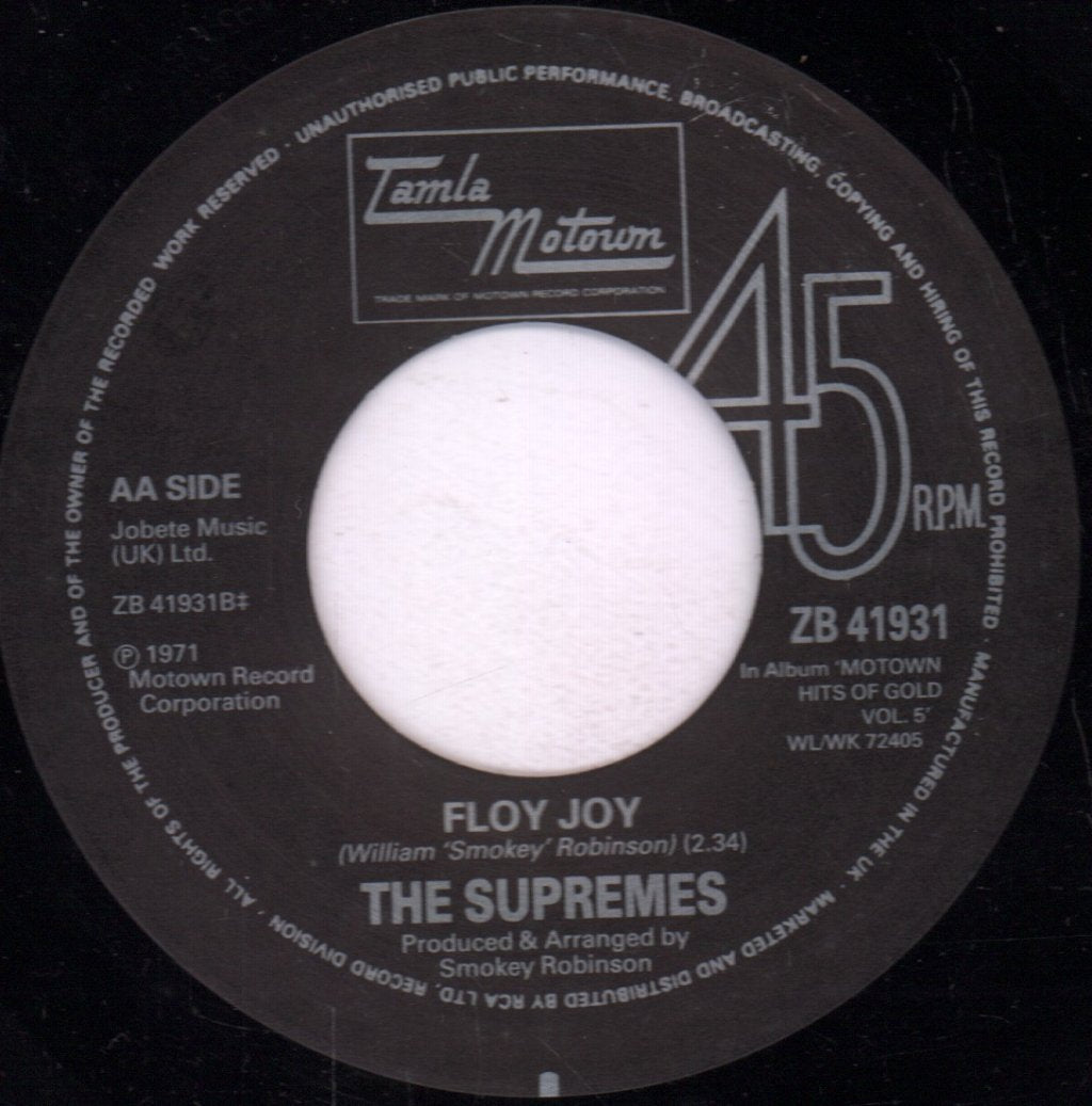 Supremes - Up the Ladder To The Roof / Floy Joy - 7 Inch