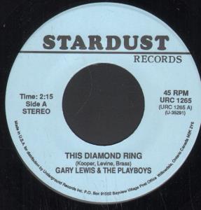 Gary Lewis And The Playboys - This Diamond Ring - 7 Inch