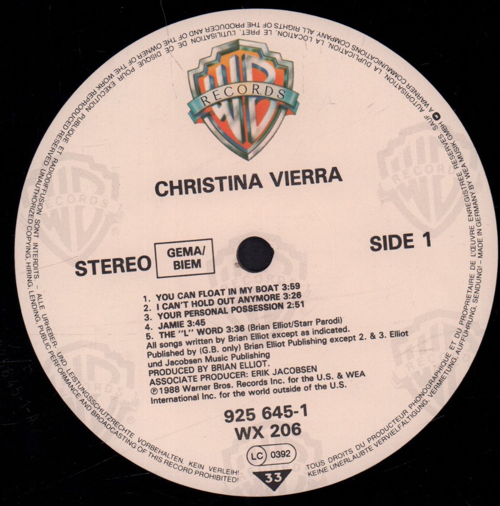 Christina Vierra - Christina Vierra - Lp
