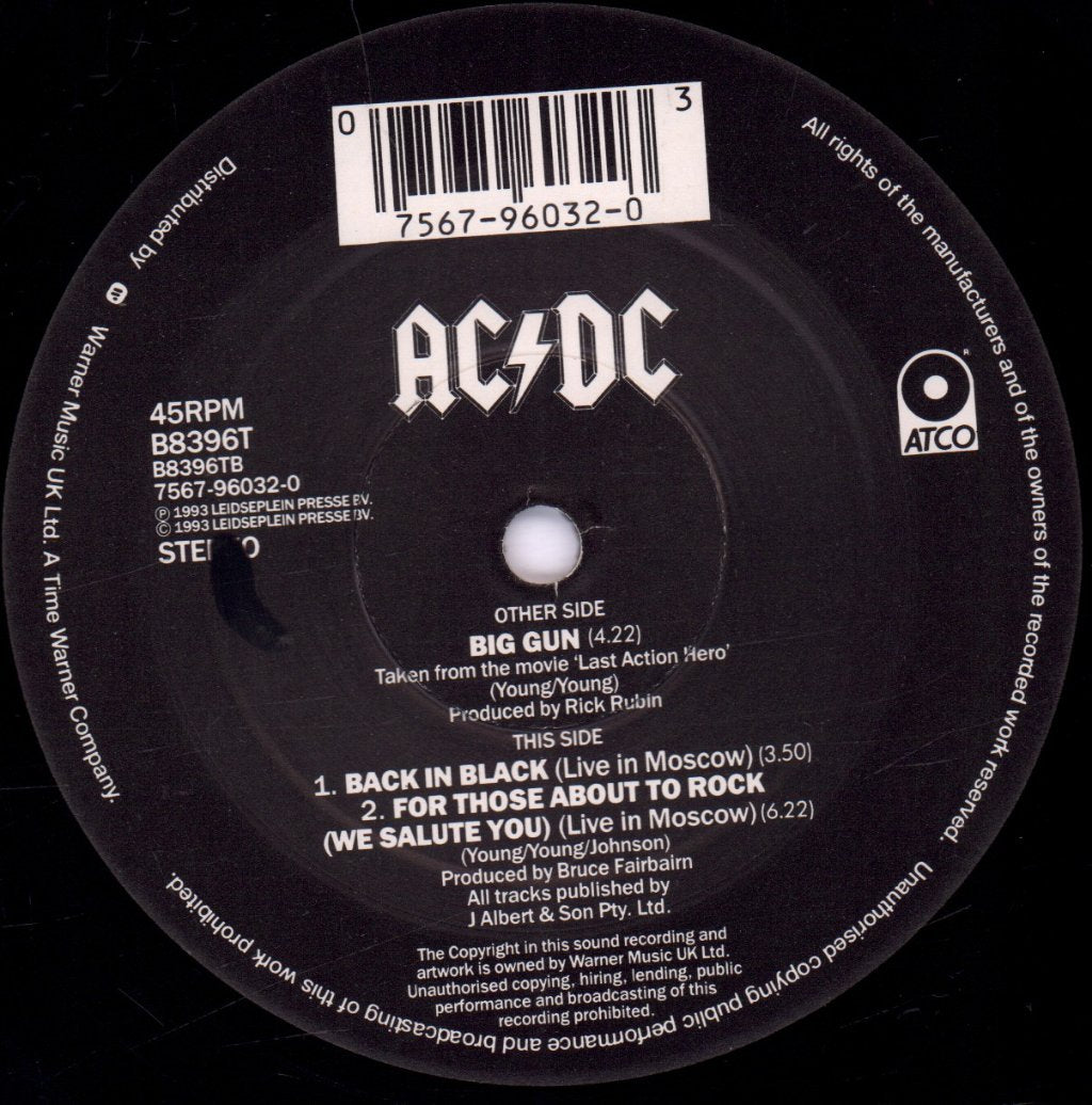 AC/DC - Big Gun - 12 Inch