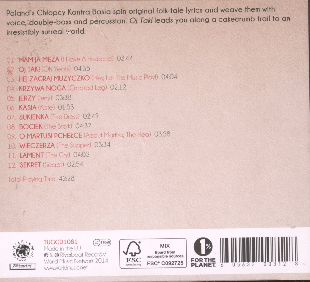 Chlopcy Kontra Basia - Oj Tak ! - Cd