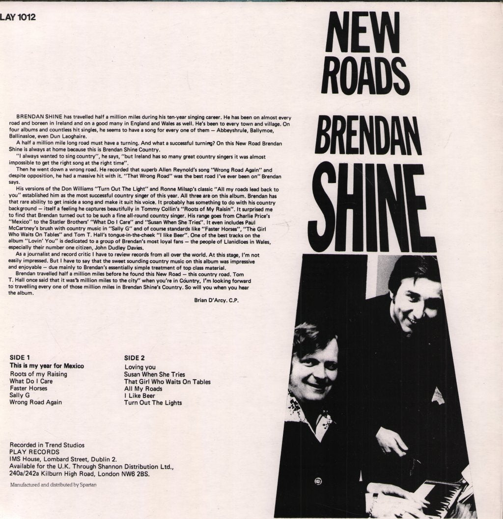Brendan Shine - New Roads - Lp