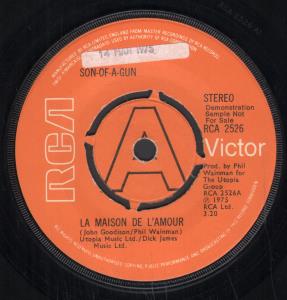 Son Of A Gun - La Maison De L'amour - 7 Inch