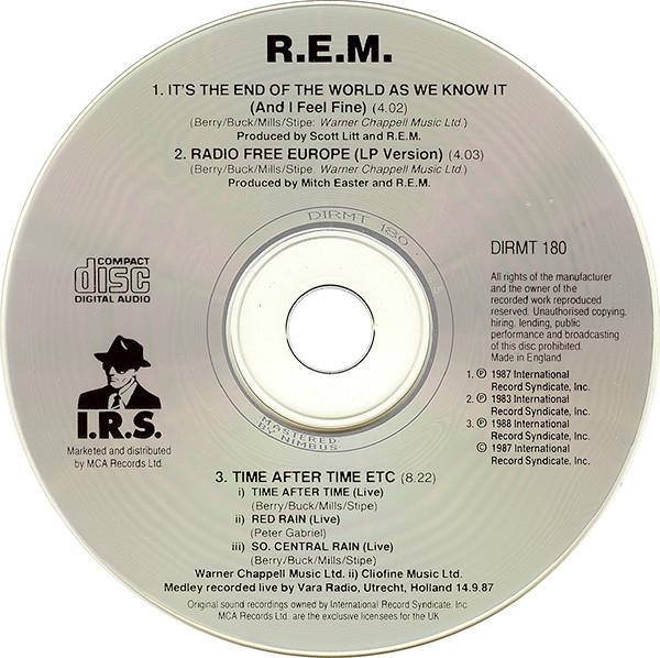 REM - It's The End Of The World As We Know It - Cd