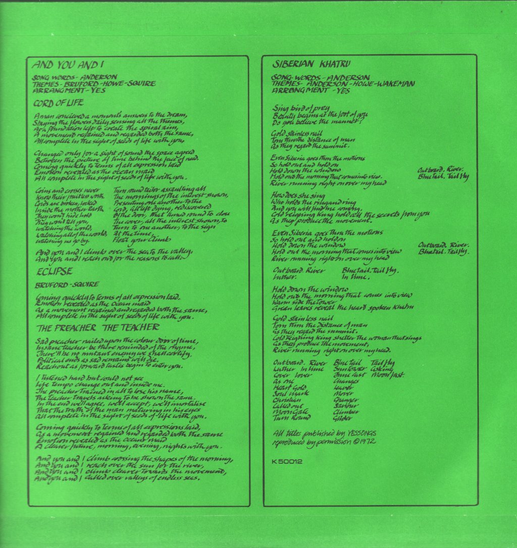 Yes - Close To The Edge - Lp