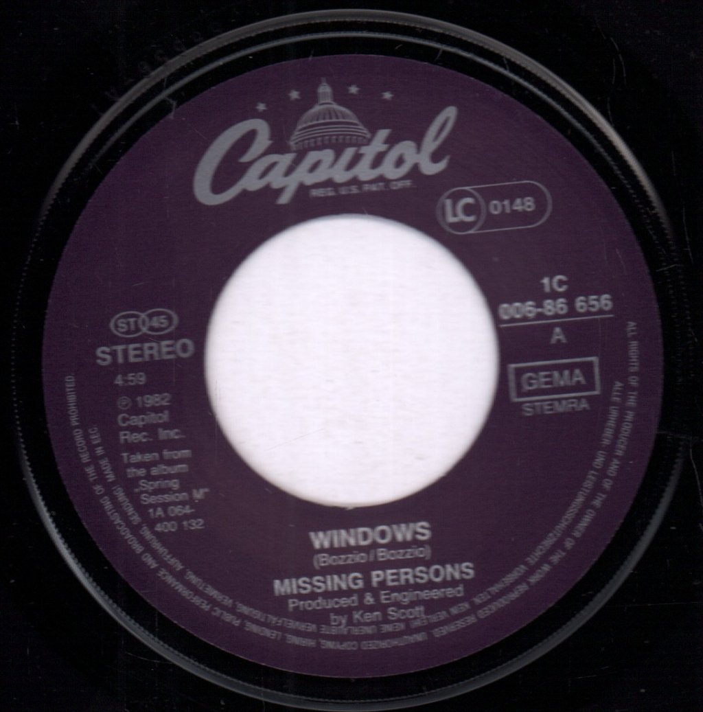 Missing Persons - Windows - 7 Inch