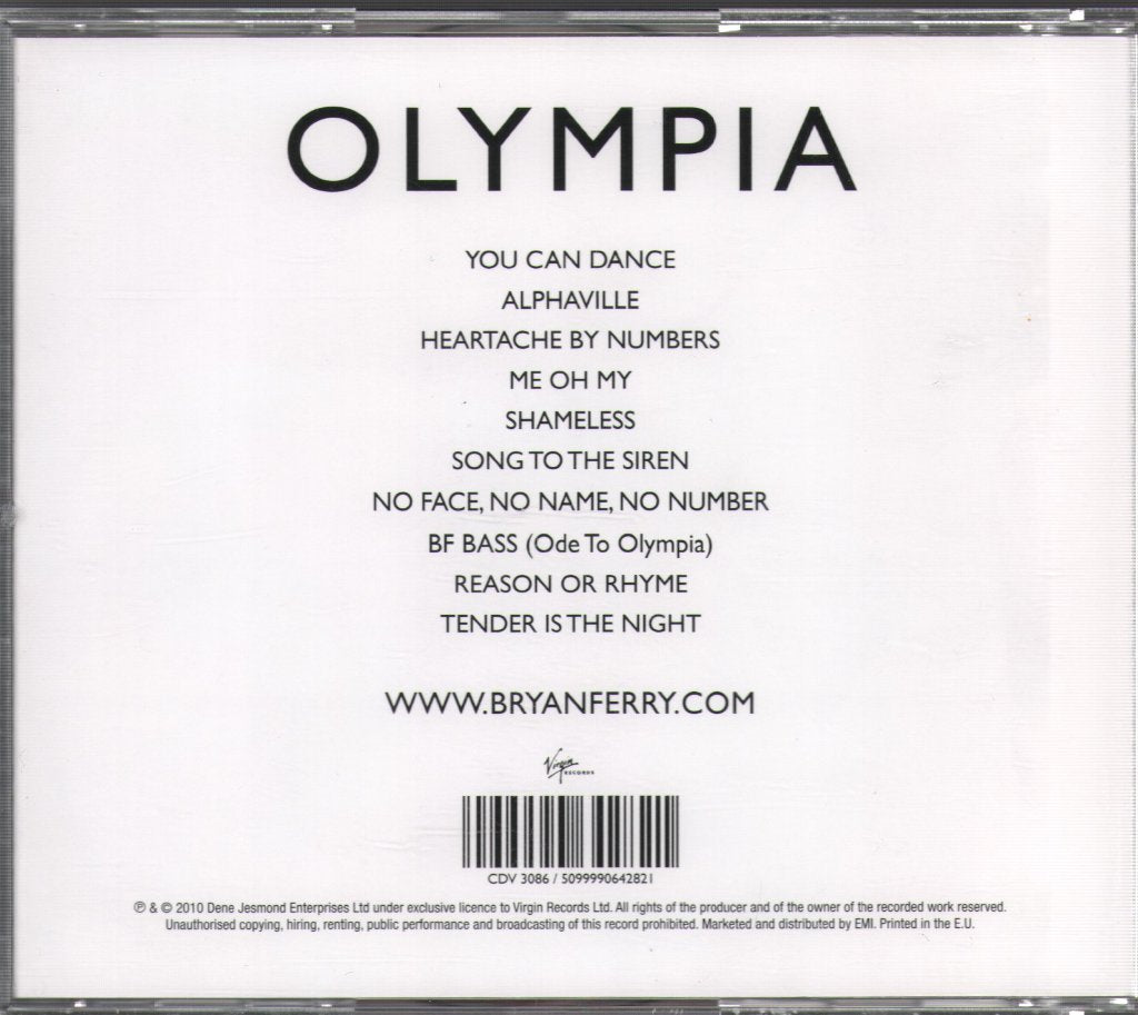 Bryan Ferry - Olympia - Cd