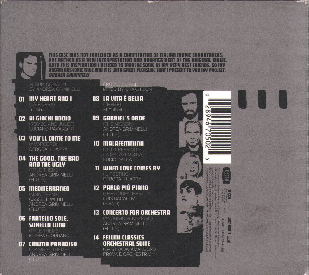 Various Artists - Andrea Griminelli's Cinema Italiano: A New Interpretation Of Italian Film Music - Cd